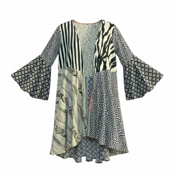 Sacred Threads Other - Sacred Threads Black and White Patterned Kids Dress